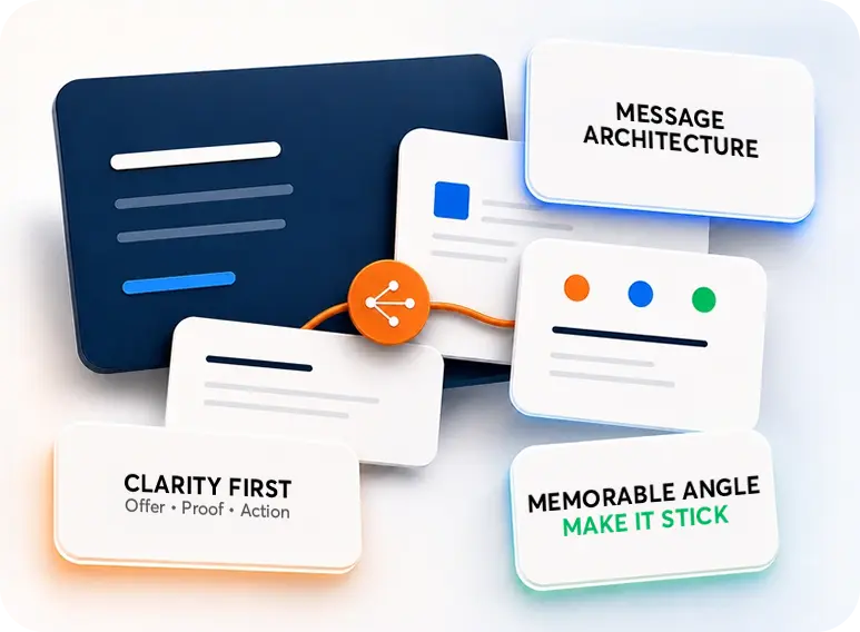 creating strategy copywriting banner